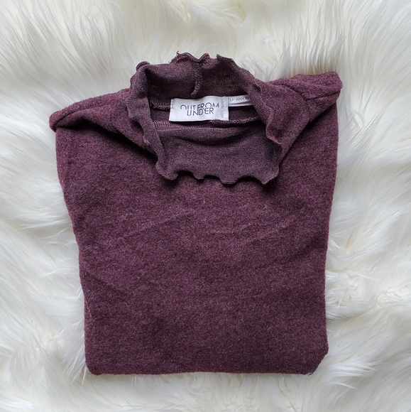 Urban Outfitters Tops - •sold• NWOT Out From Under Fuzzy Cropped Mock Neck
